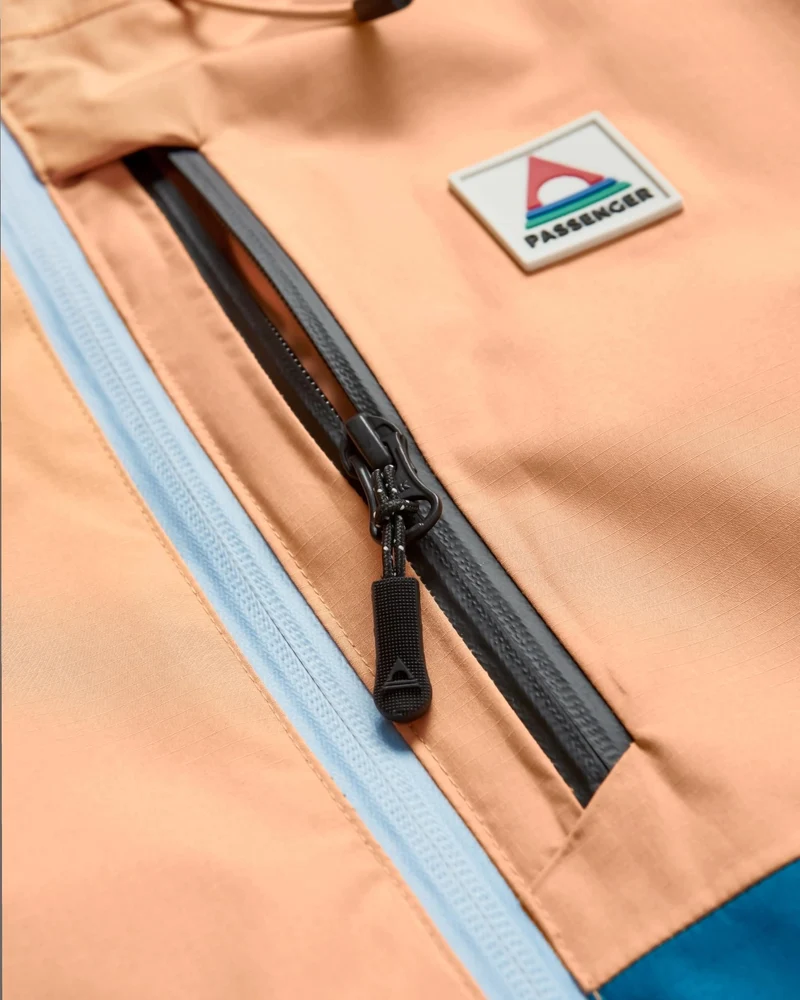 Terrain isolierte wasserabweisende Jacke - Korsarblau/Aprikose