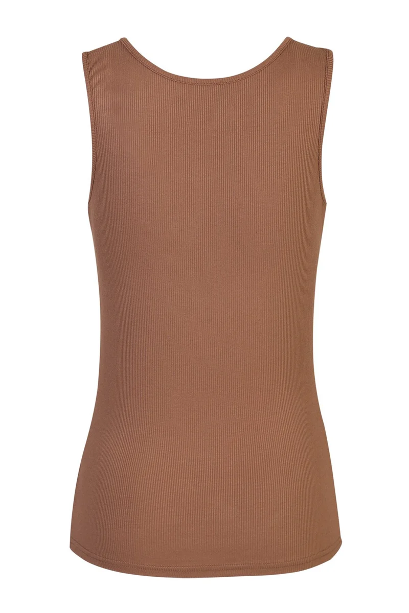 Natalia Tank Top | Light Brown Solid