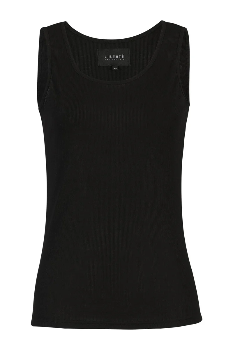 Natalia Tank Top | Black Solid