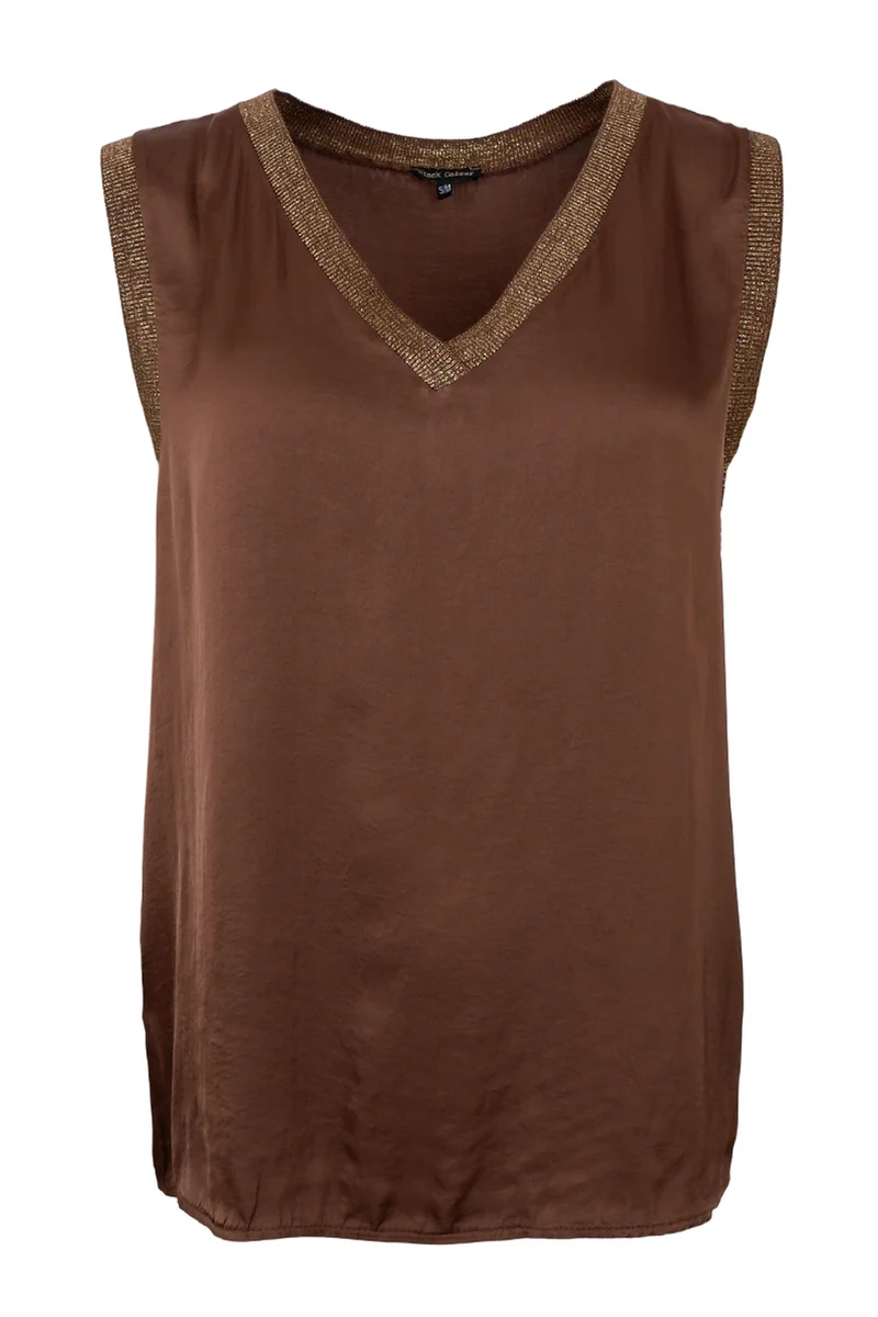Mabel Top | Espresso | Top fra Black Colour