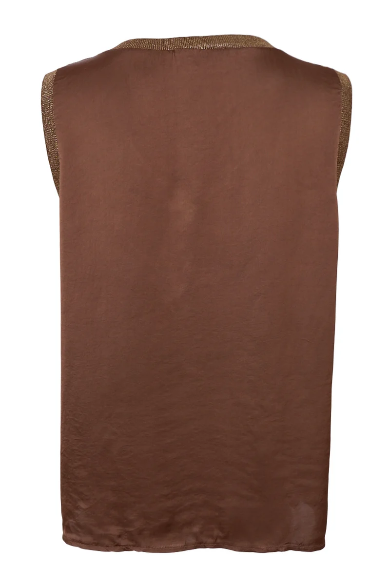Mabel Top | Espresso | Top fra Black Colour
