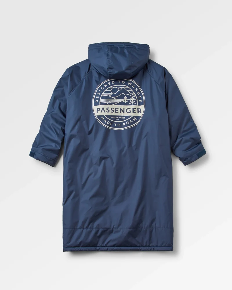 Waves Sherpa Lined Surf-Poncho - Rich Navy