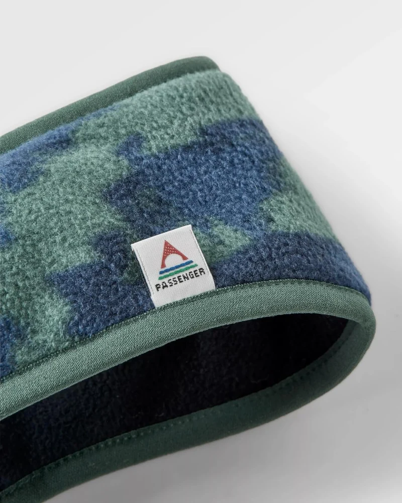 Larch Polar Fleece Stirnband - Oak Patch Deep Ocean