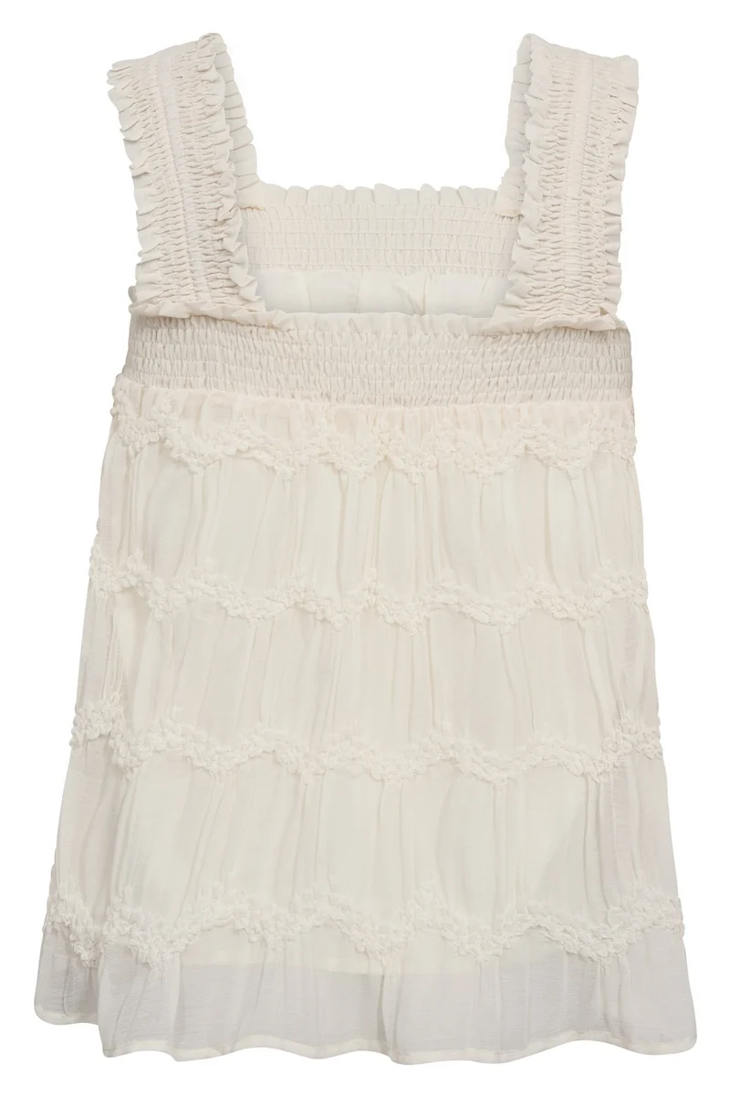 Jerrycc Smock Strap Top | Off White | Top fra Co'Couture