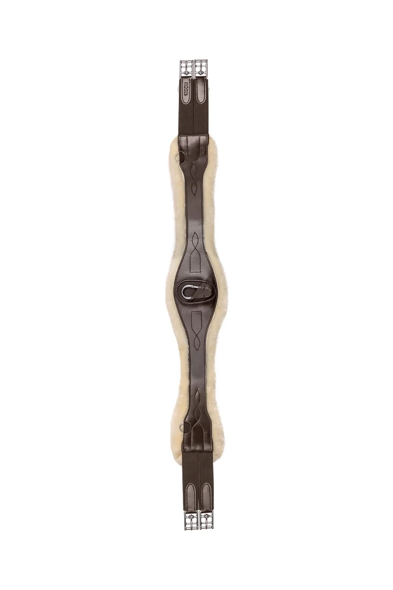 Ledergurt mit Eco-Wolle, Lang Brown 125 cm