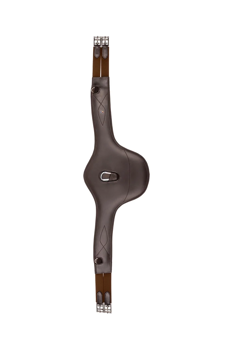 Ledergurt mit Bauchlatz Brown 125 cm