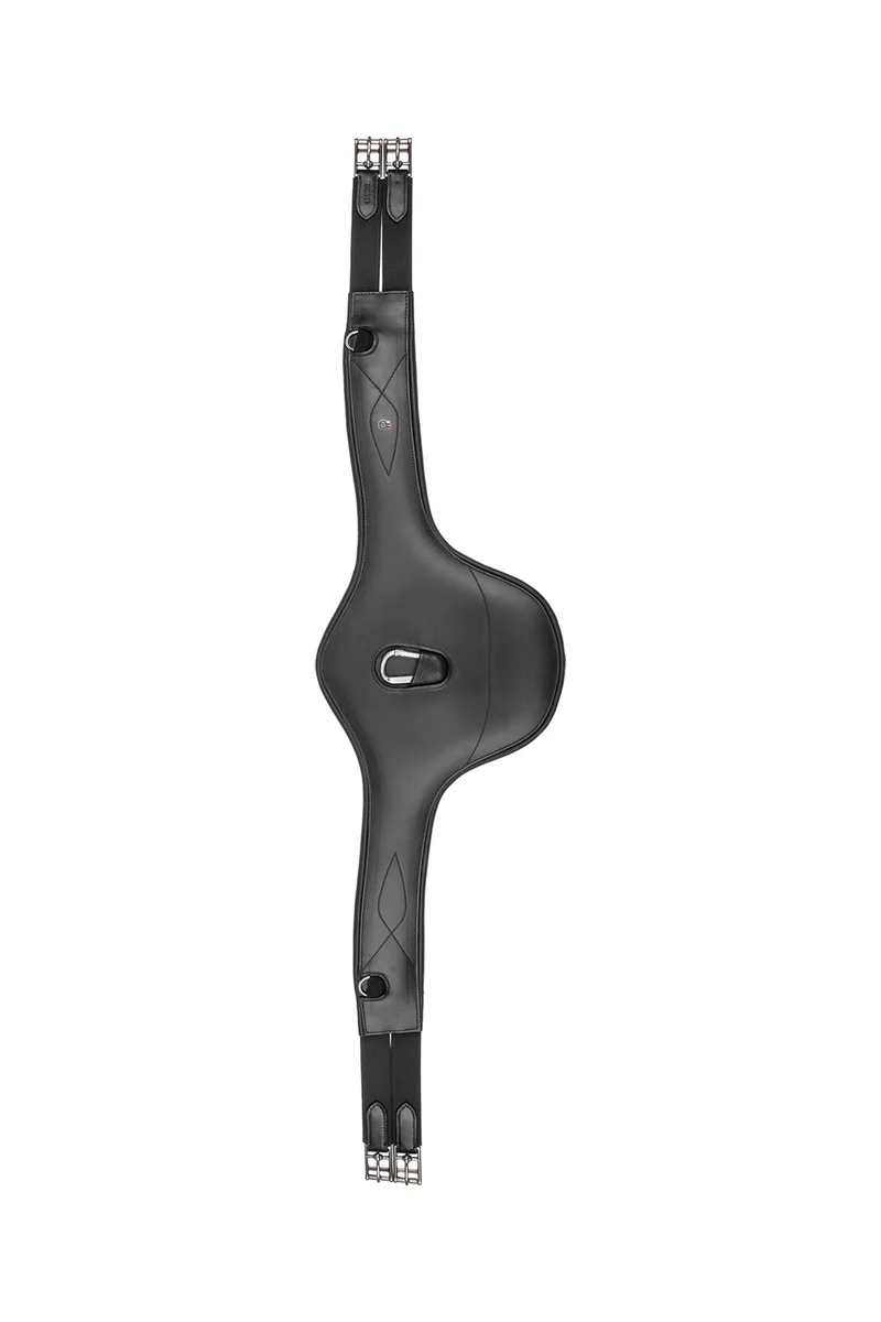 Ledergurt mit Bauchlatz Black 140 cm