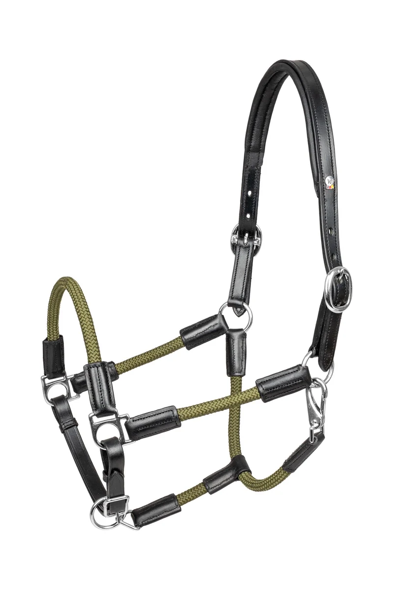 X-Line Nevada Lederhalfter Black/Green V