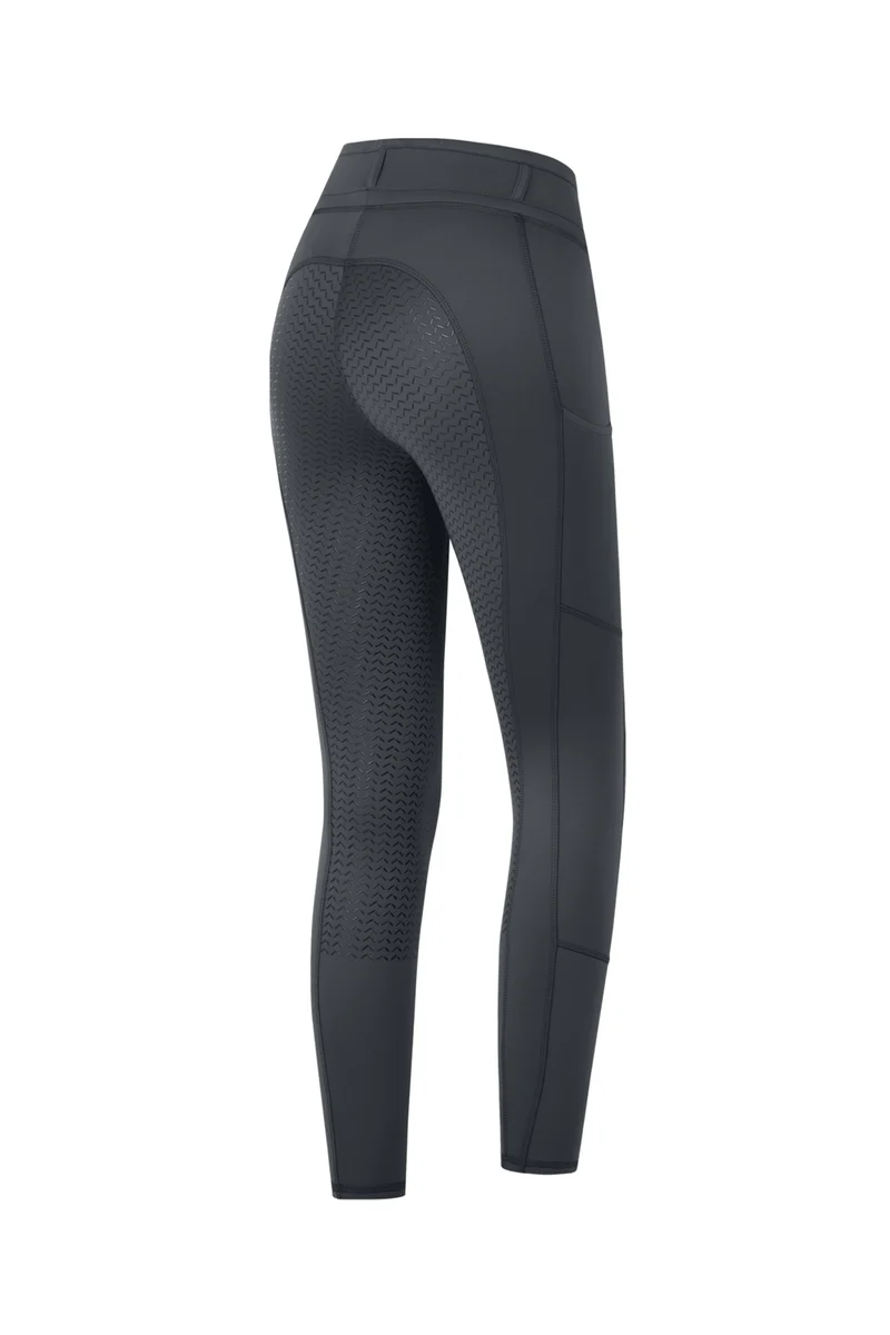 Ella Kids' Vollbesatz Reitleggings Asphalt 140