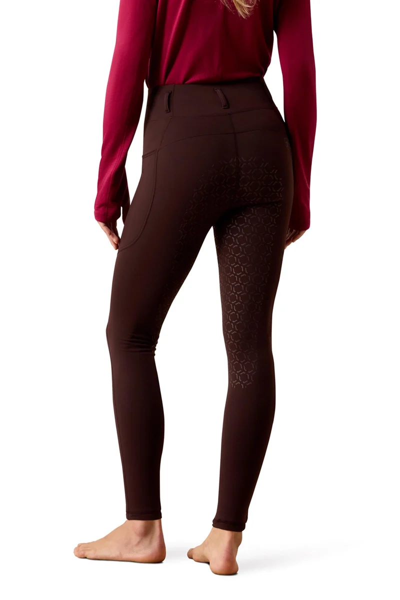 Venture 2.0 Damen Thermo-Reitleggings mit Vollbesatz Chocolate Plum L