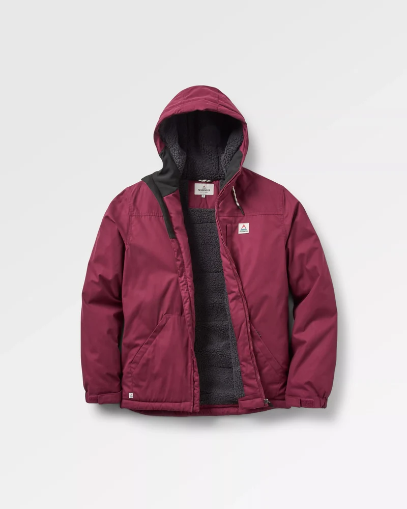 Discover Sherpa Lined Jacket - Weinrot