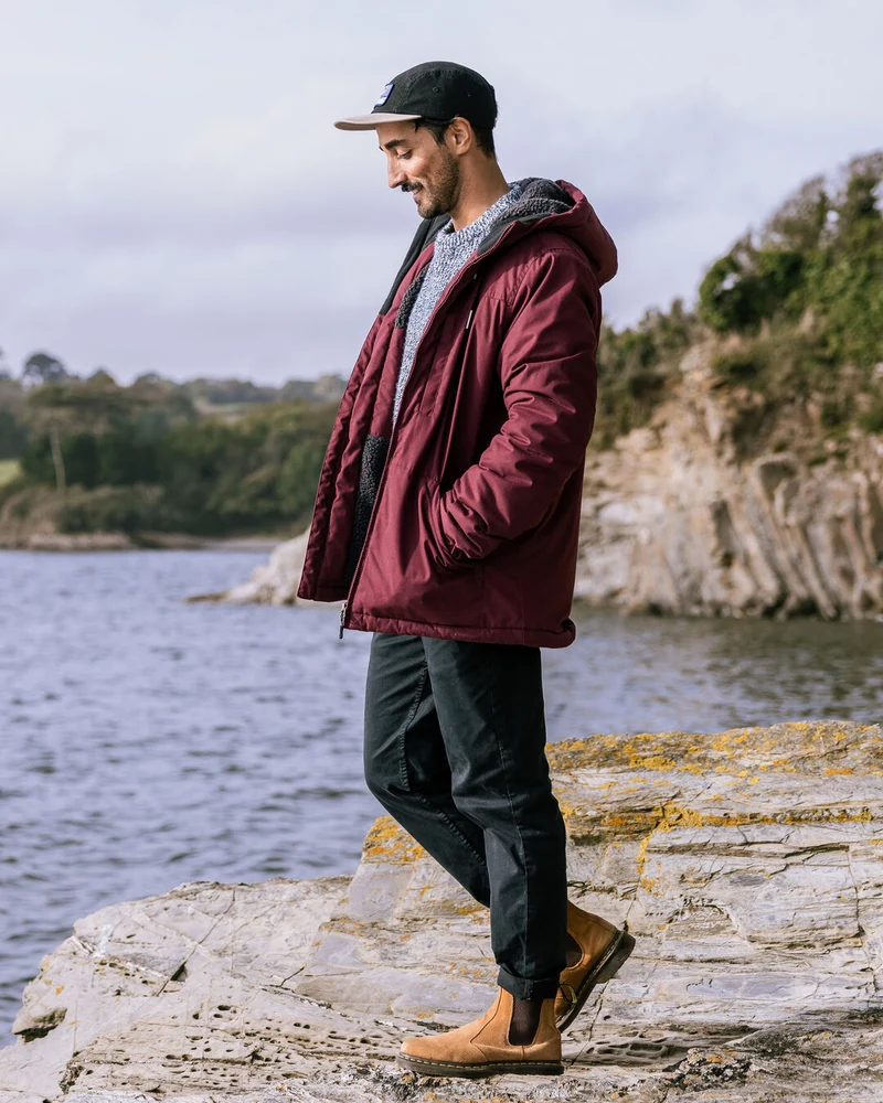 Discover Sherpa Lined Jacket - Weinrot