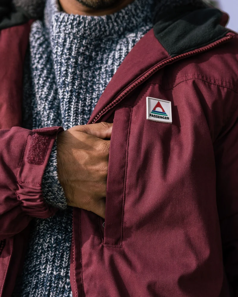 Discover Sherpa Lined Jacket - Weinrot