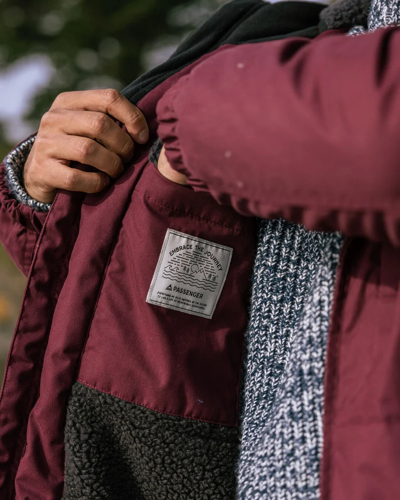 Discover Sherpa Lined Jacket - Weinrot