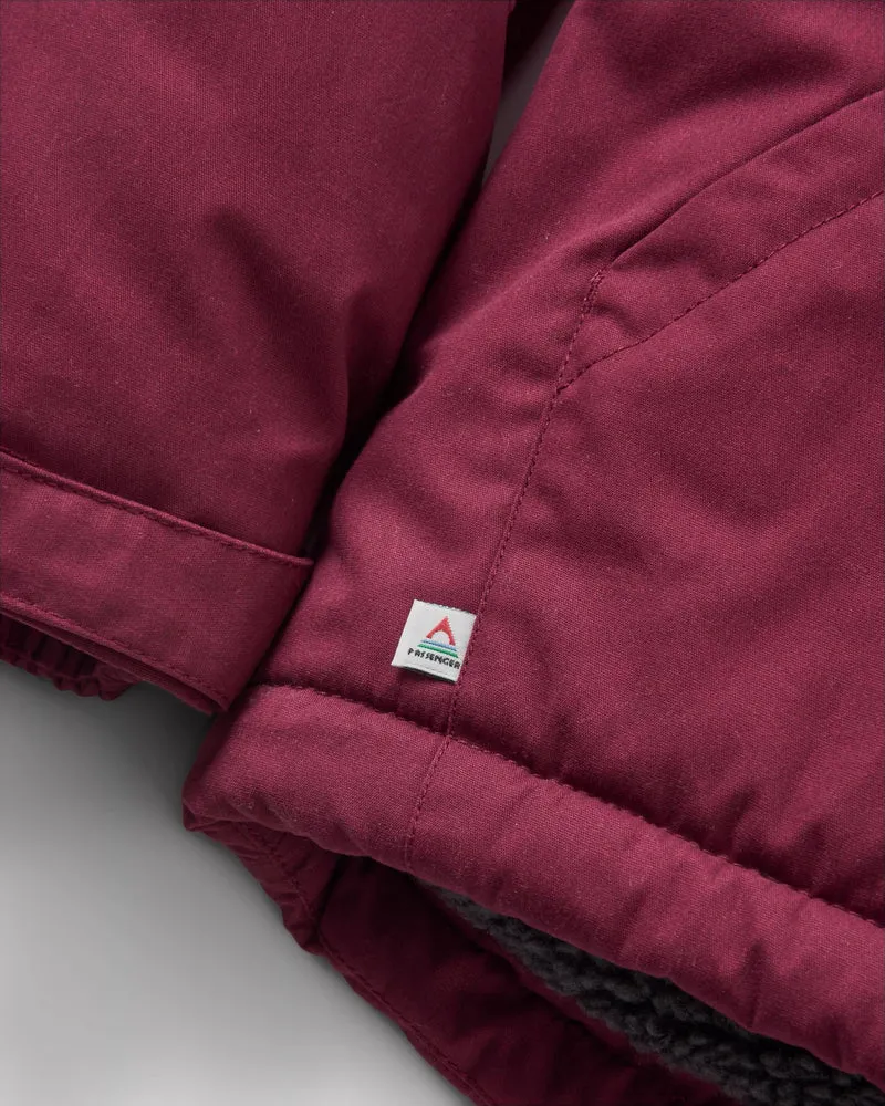 Discover Sherpa Lined Jacket - Weinrot