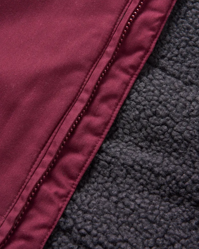 Discover Sherpa Lined Jacket - Weinrot
