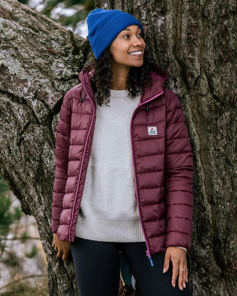 Pow Isolierte Jacke - Weinrot
