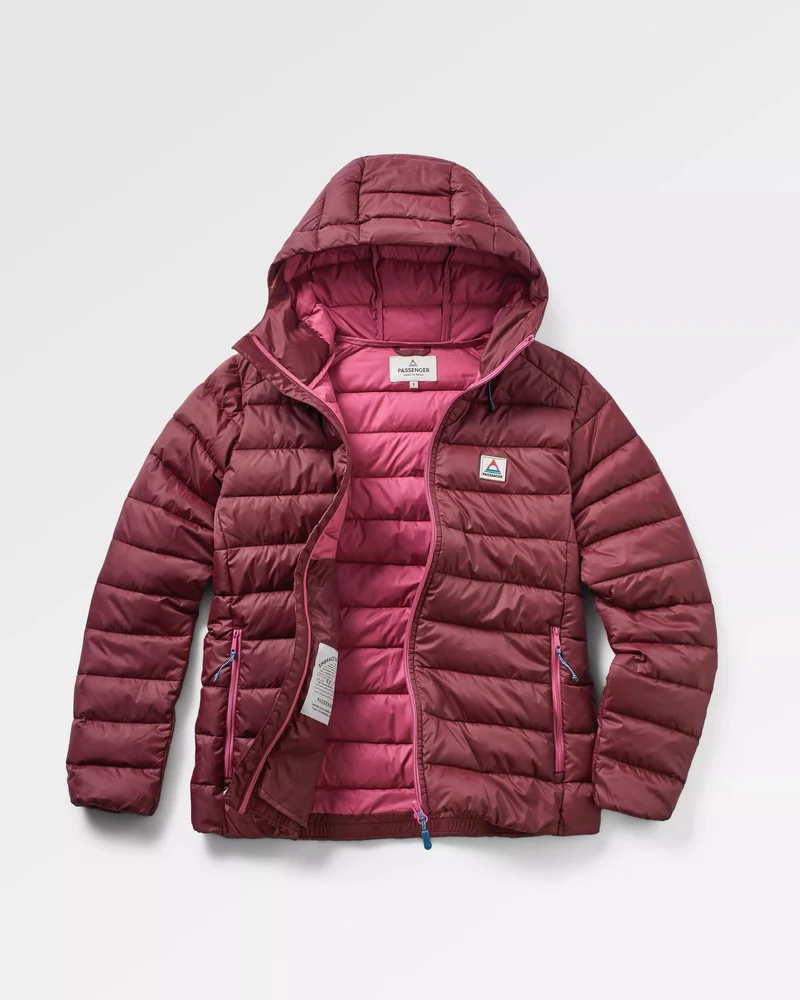 Pow Isolierte Jacke - Weinrot