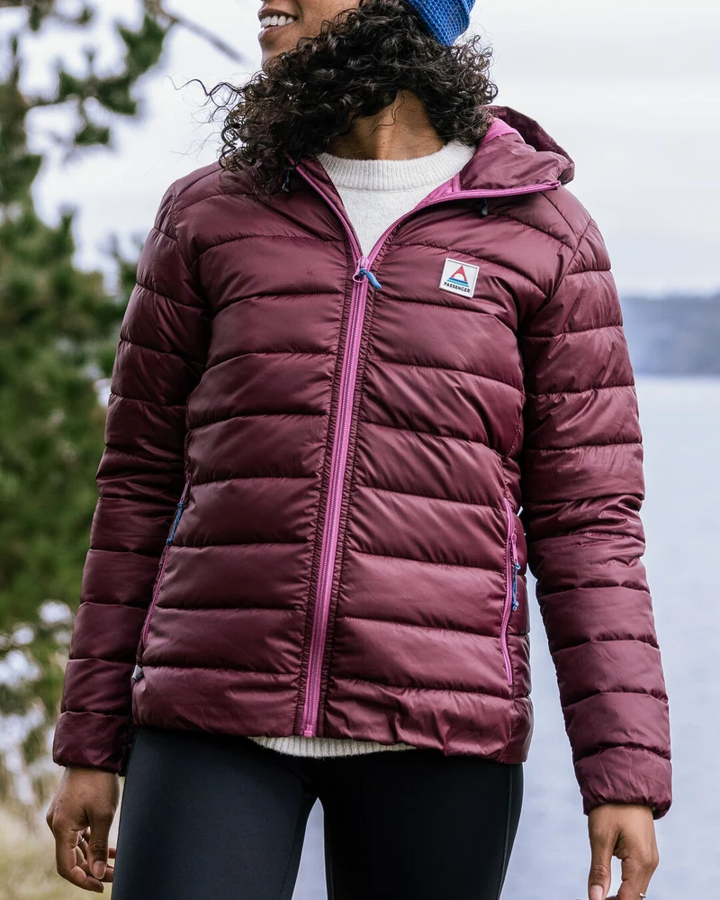Pow Isolierte Jacke - Weinrot