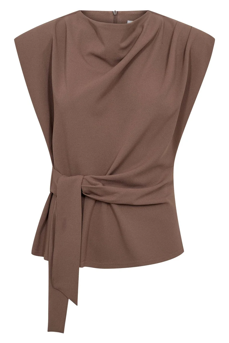 Falcon Pleat Top 45182 | Walnut | Top fra Co'couture