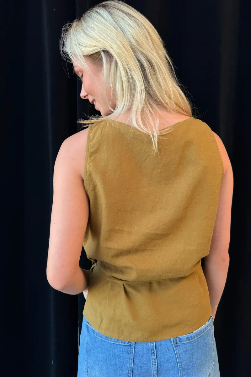 Chloe Coco Top | Army | Top fra French Laundry