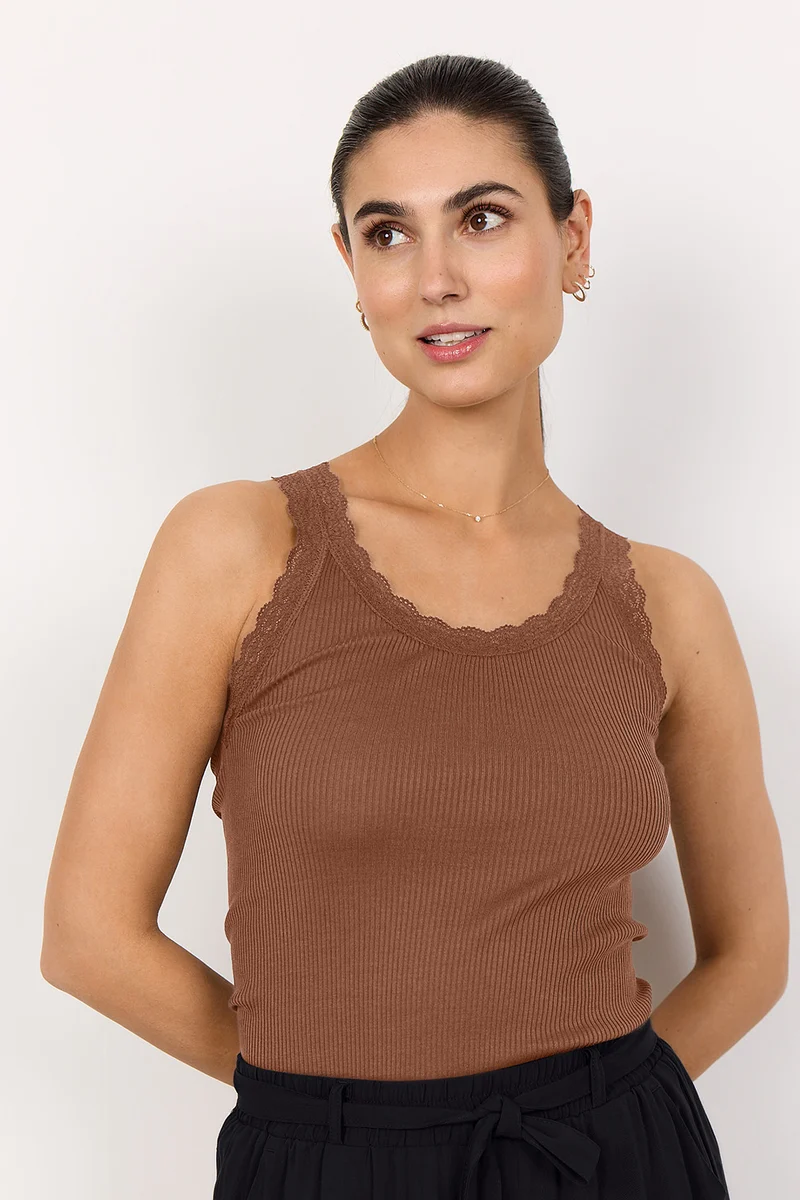 Windsor Silk Top | Toffee | Top fra Statebird