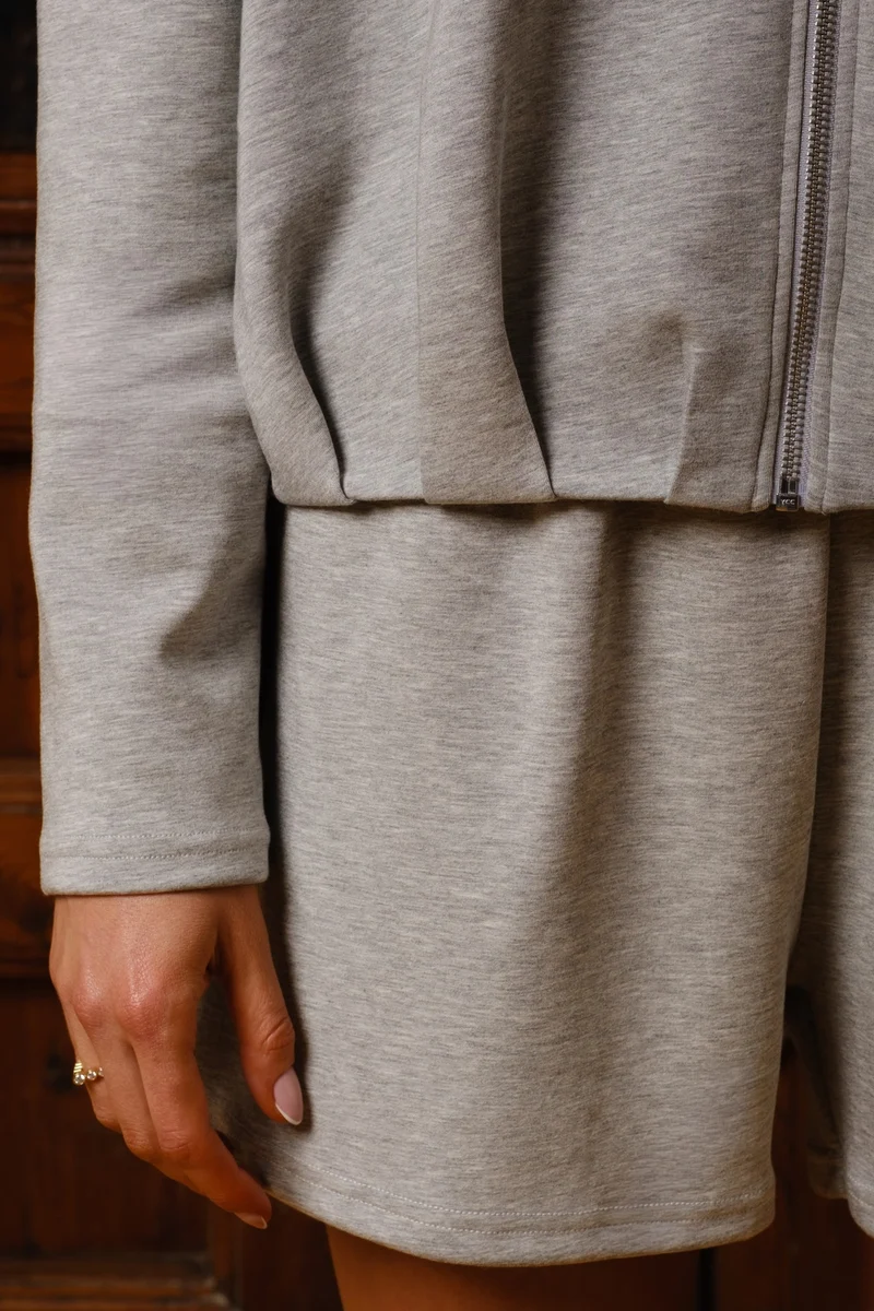 Henne Baloon Jacket | Grey Melange | Jakke fra Liberté