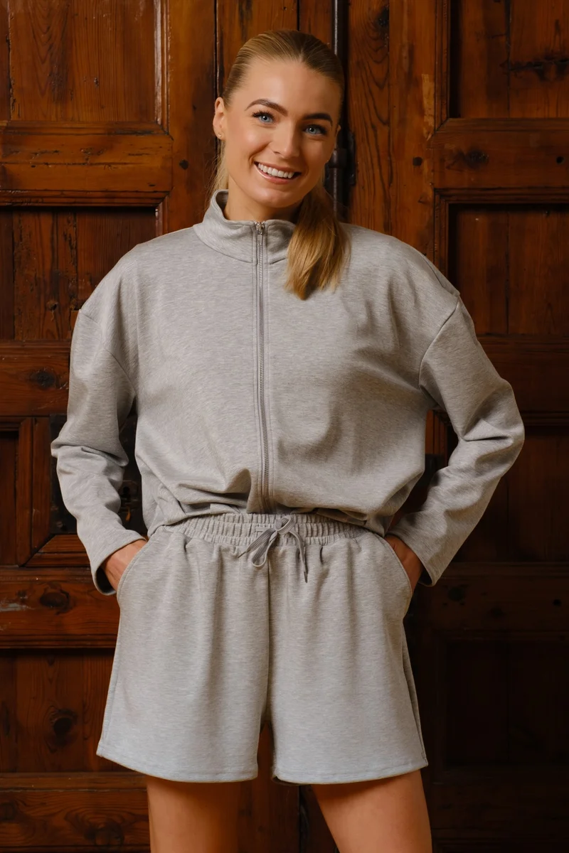Henne Baloon Jacket | Grey Melange | Jakke fra Liberté