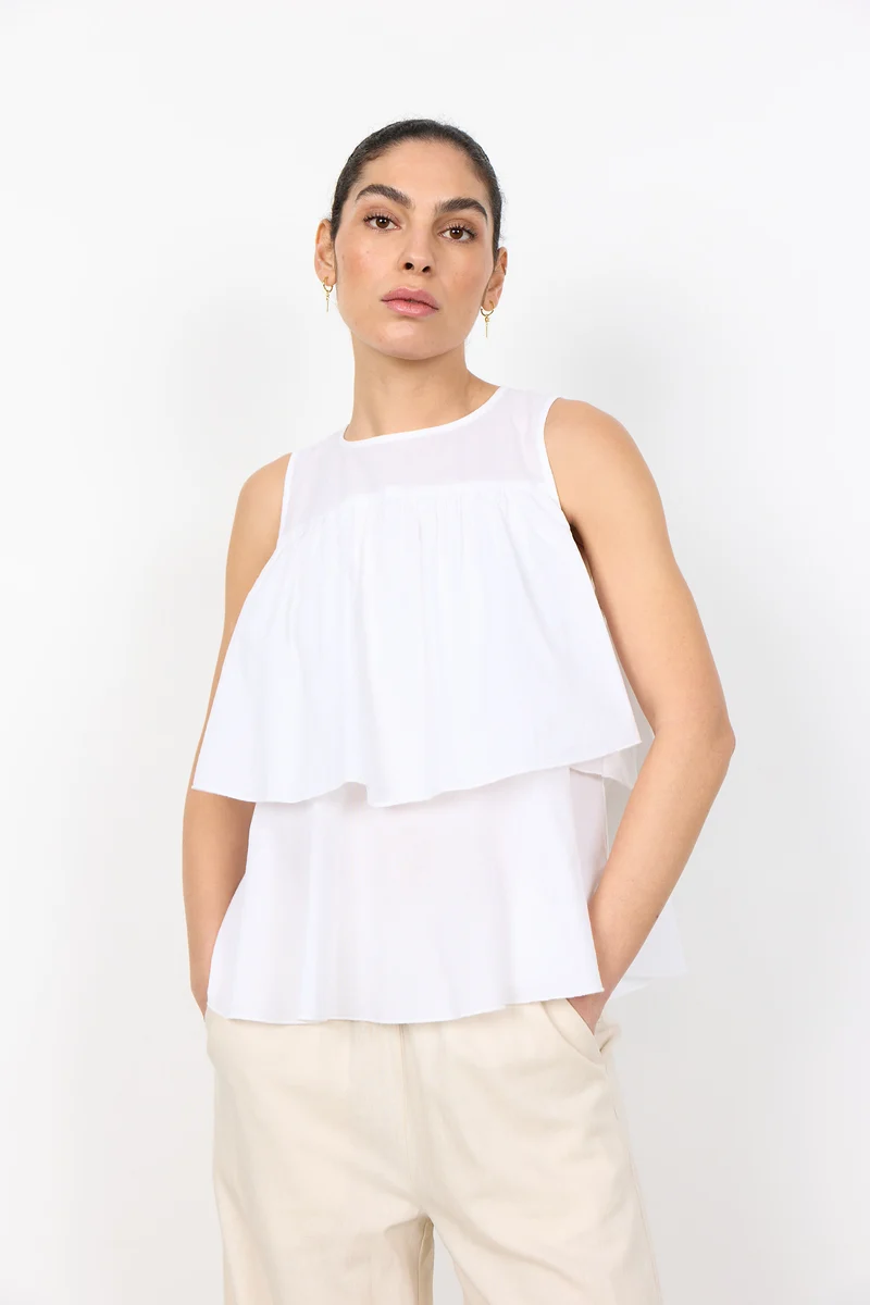 Fleur Frill Top | Hvid | Top fra Statebird