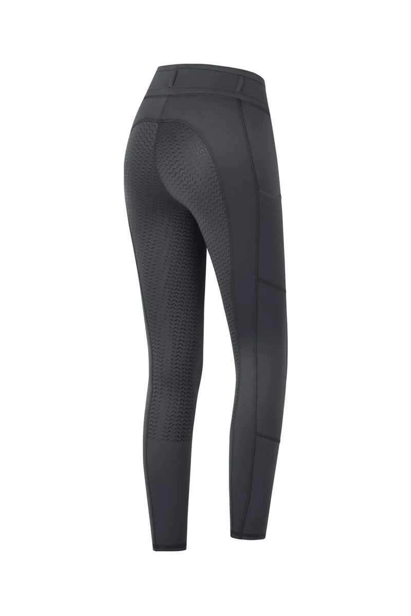 Ella Thermo Reitleggings für Kinder mit Vollgrip Asphalt 152