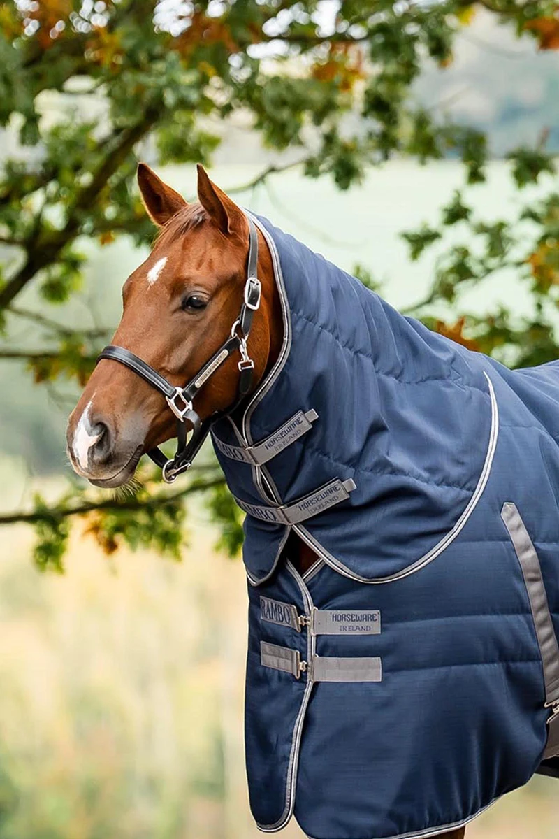 Rambo Stallhalsteil, 100 g Navy/Thunderstorm Grey/Silver XL
