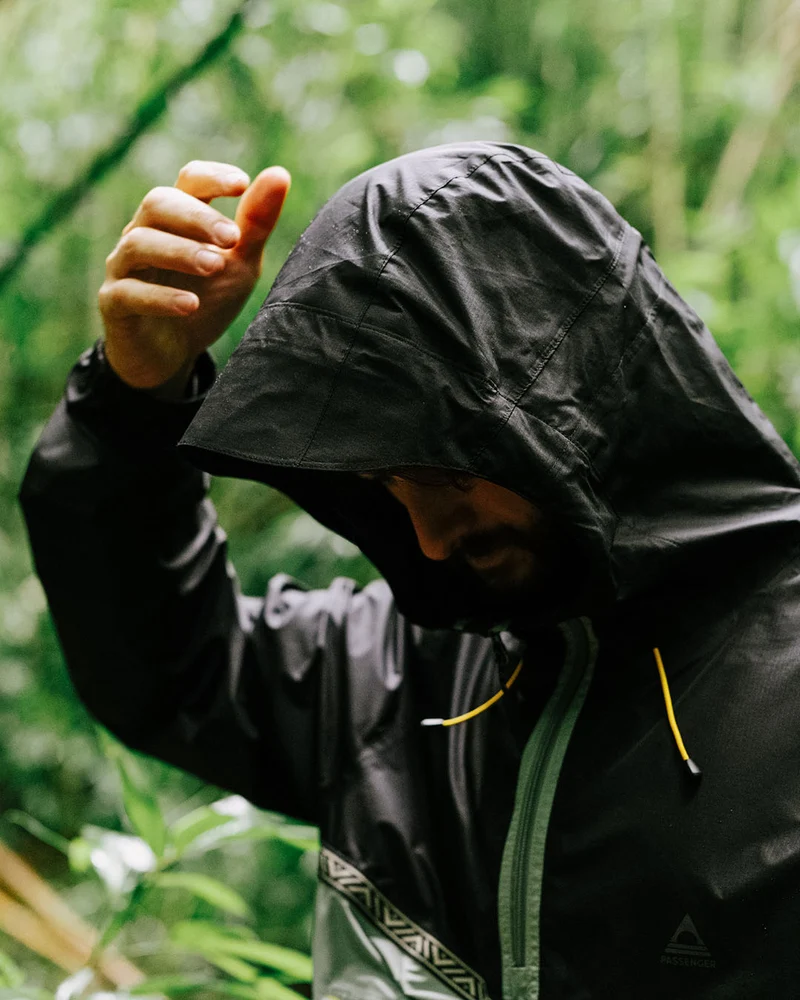 Flow 1/2 Zip wasserabweisende Jacke - True Black/Pistachio