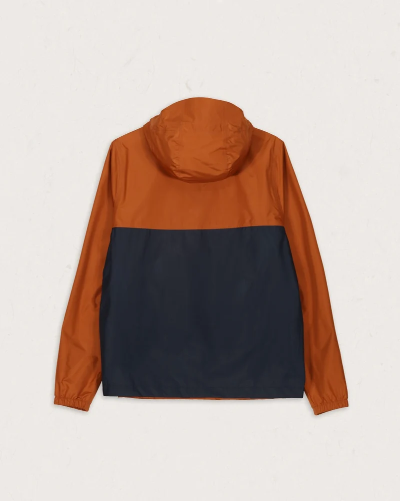 Flow 1/2 Zip wasserabweisende Jacke - Glasierter Ingwer/Tiefes Marineblau