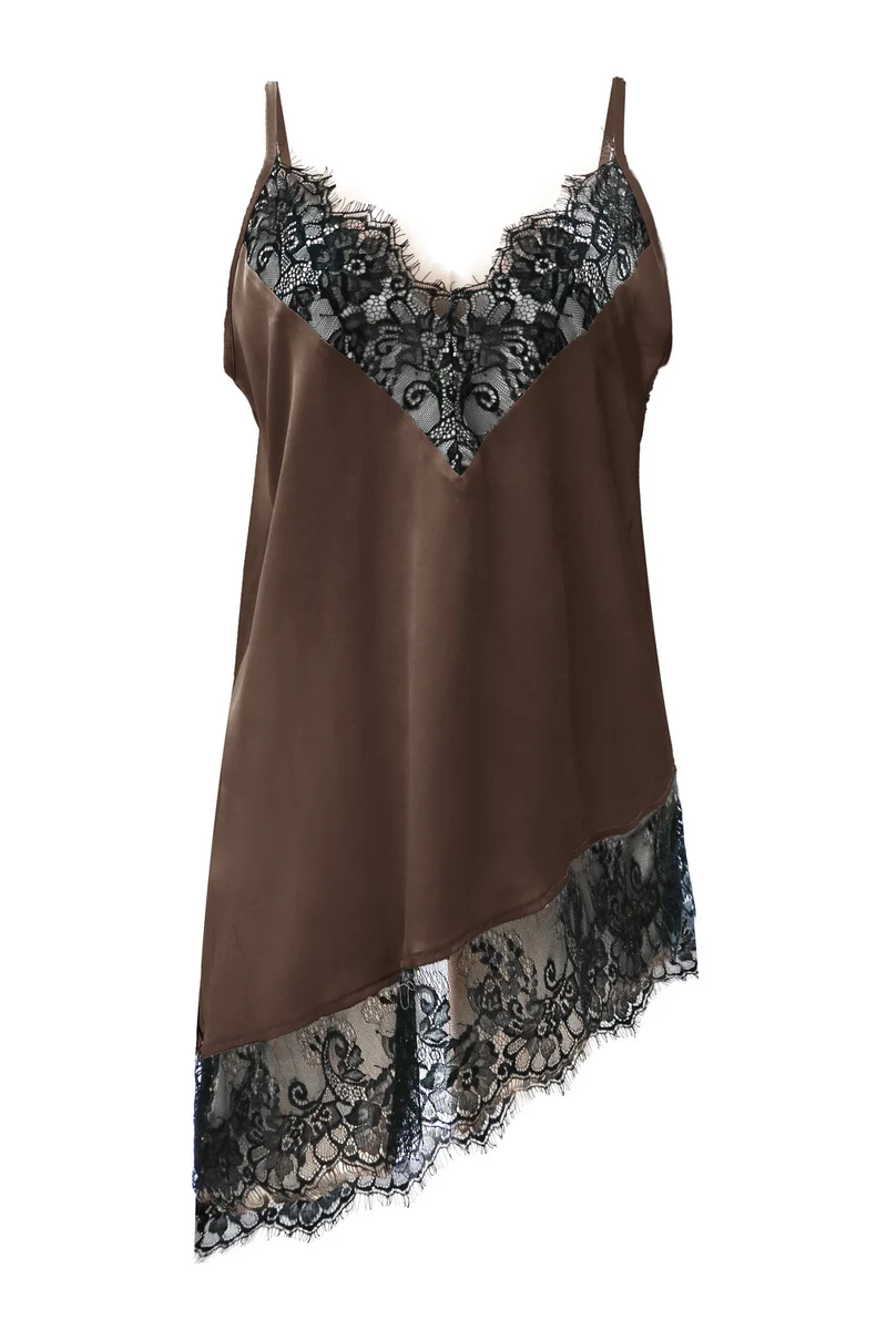 Lola Asymteric Top | Choco Brown | Top fra Liberté