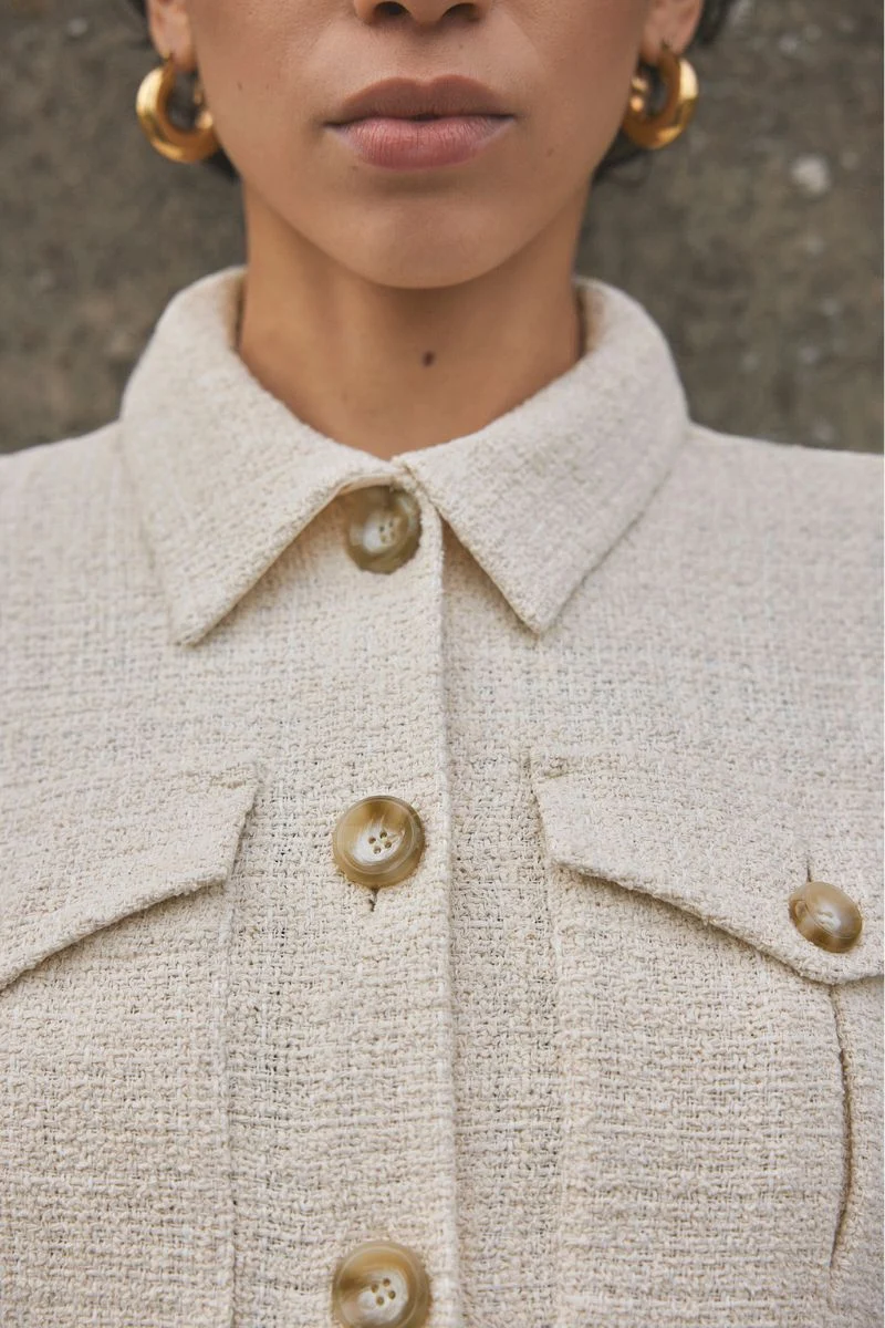 Amali Casual jacket 52303 | Creamy Beige | Jakke fra Gustav