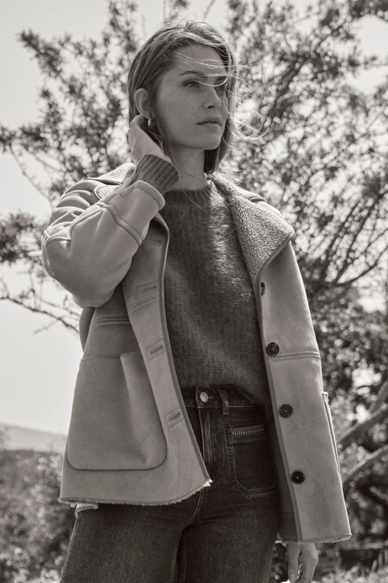 Fiona Faux Shearling Jacket | Light Cognac | Jakke fra Mos Mosh