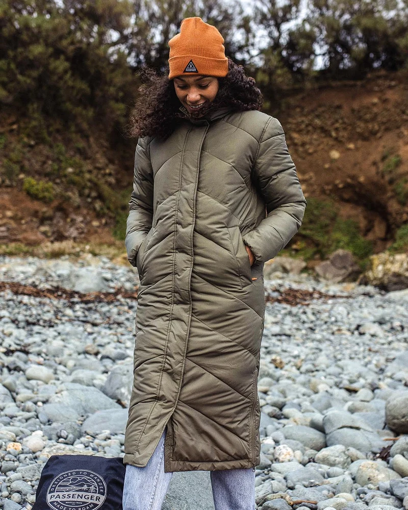 Tasman Lange Isolierte Jacke - Staubiges Olive
