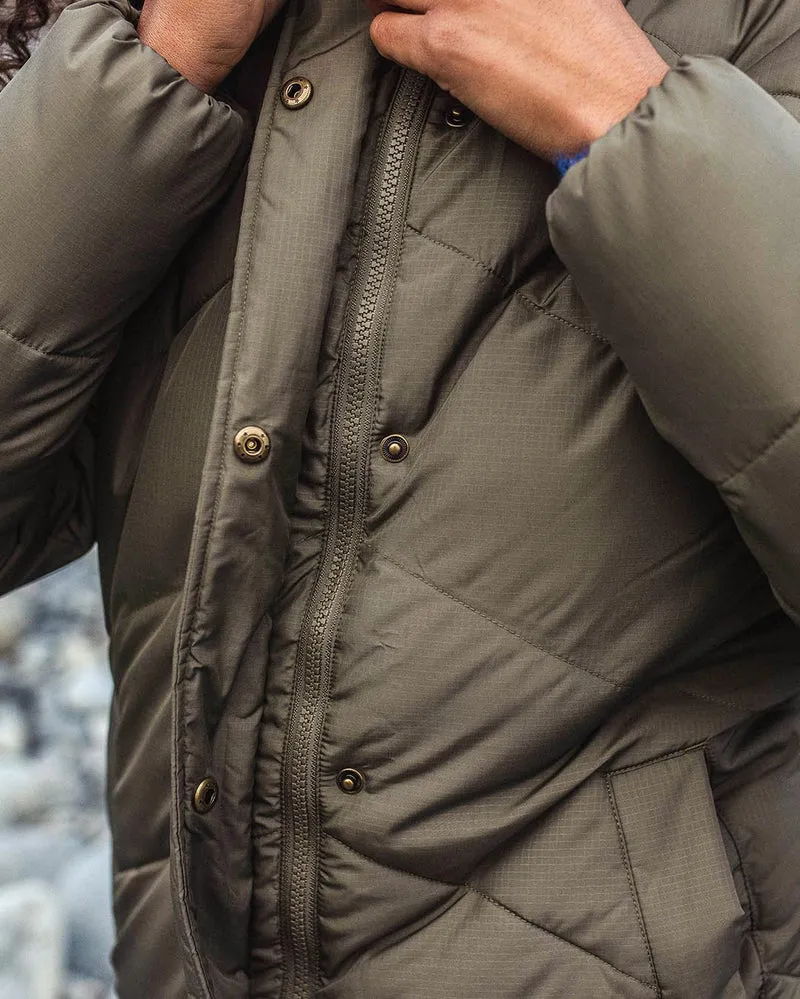 Tasman Lange Isolierte Jacke - Staubiges Olive