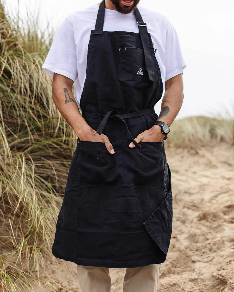 Yard Bio-Baumwoll-Denim-Schürze - Schwarz
