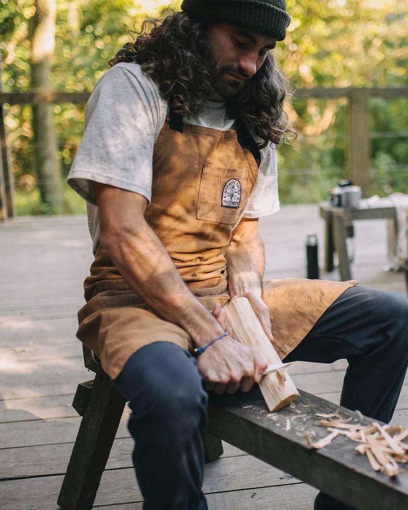 Yard Bio-Baumwoll-Denim-Schürze - Kokosnuss