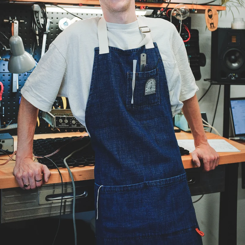 Yard Bio-Baumwoll-Denim-Schürze - Dunkler Denim