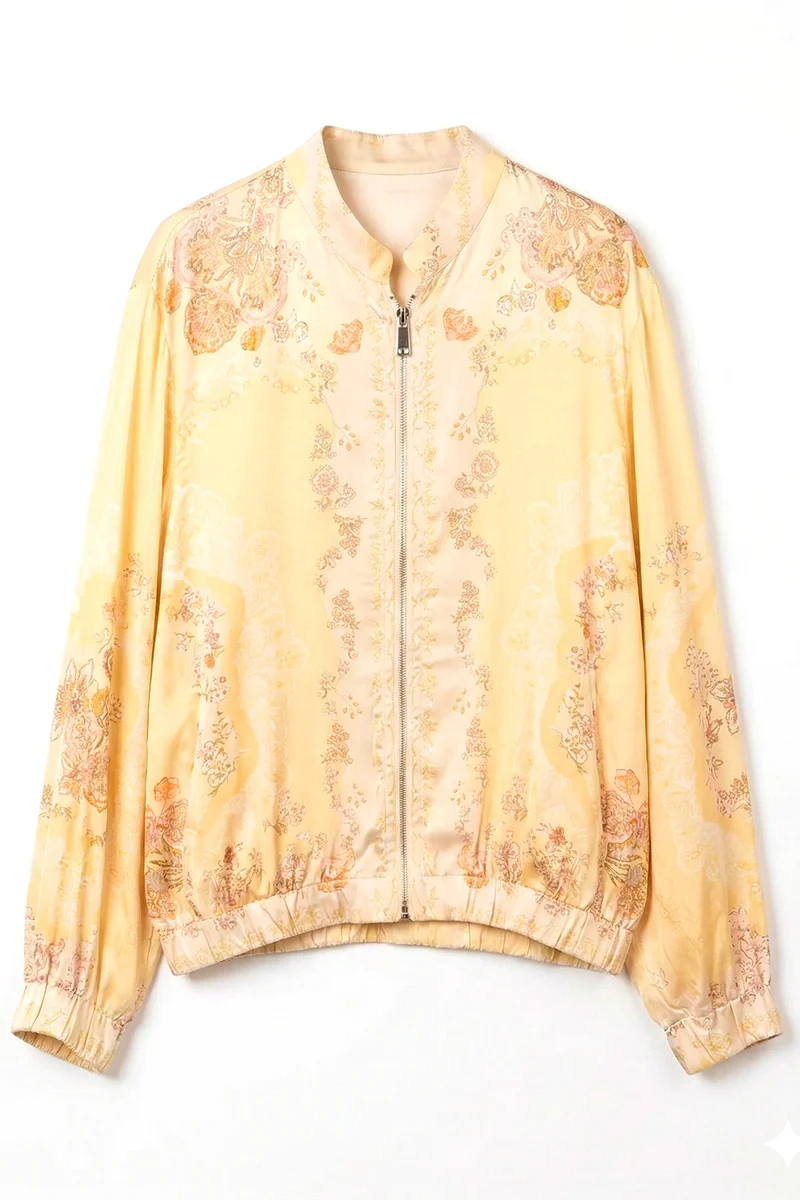 Silky Baroque Jacket | Yellow | Jakke fra Atelier C