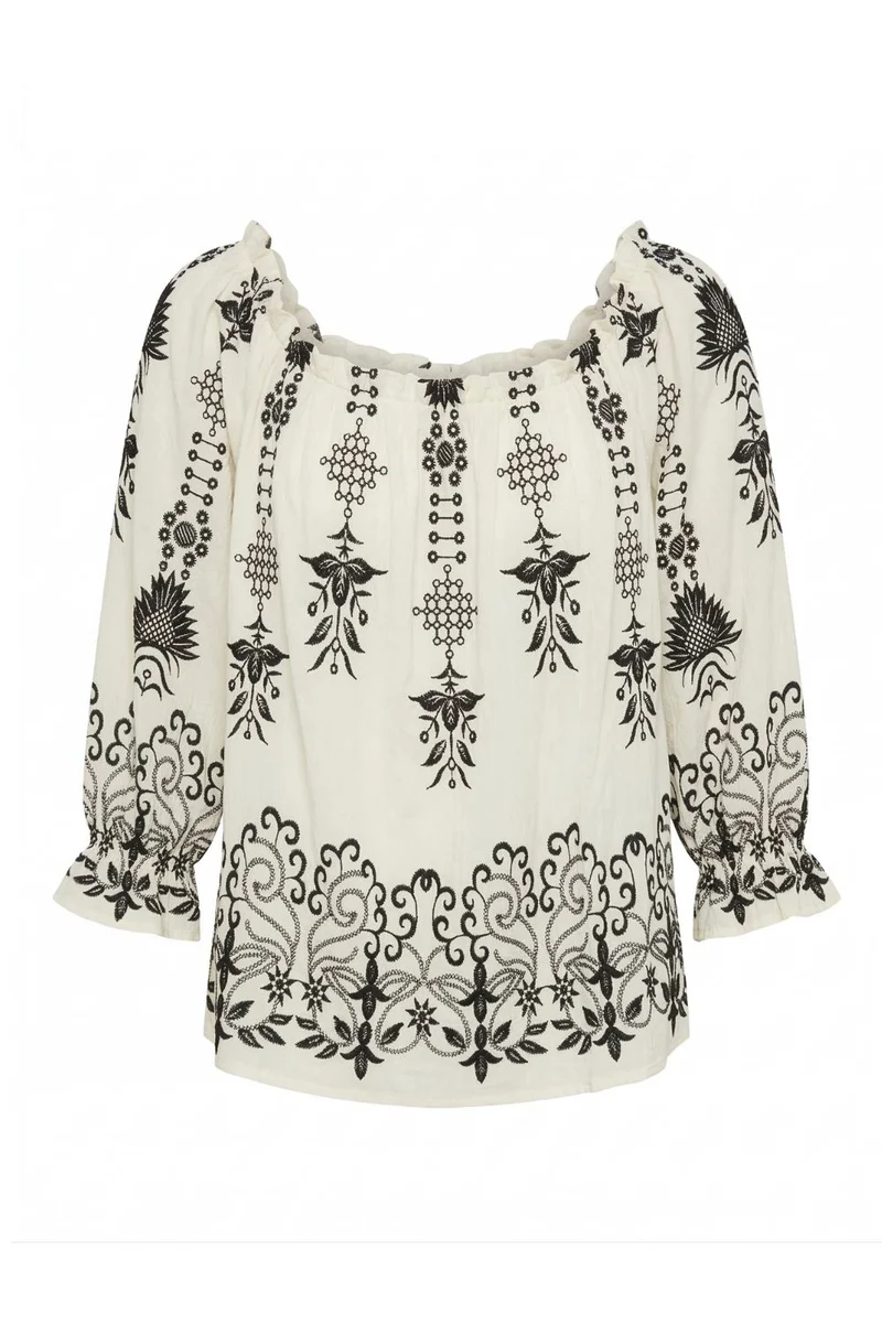 Chic Top | White/Black | Top fra Atelier C