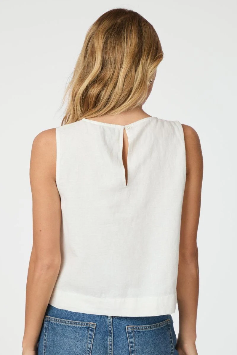 Svetlana Linen Top 159947 | White | Top fra Neo Noir