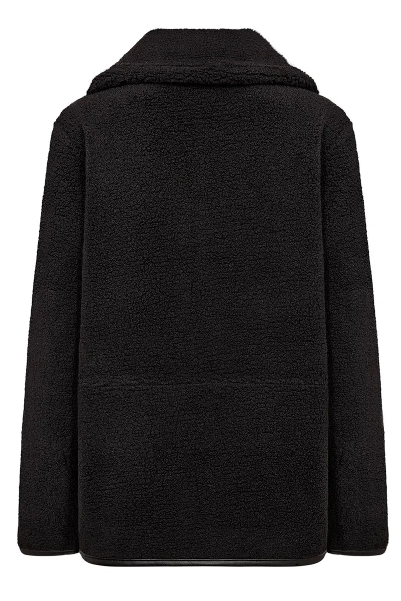 Bamie Teddy Zip | Sort | Jakke fra French Laundry