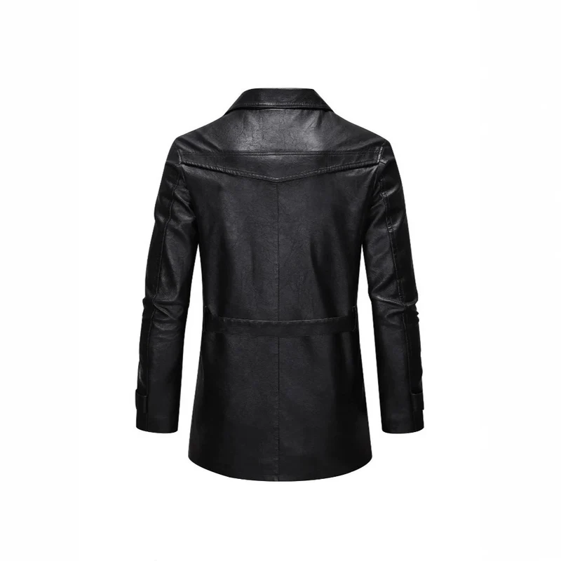 Herren Elegante Kunstlederjacke mit praktischen Taschen Drune