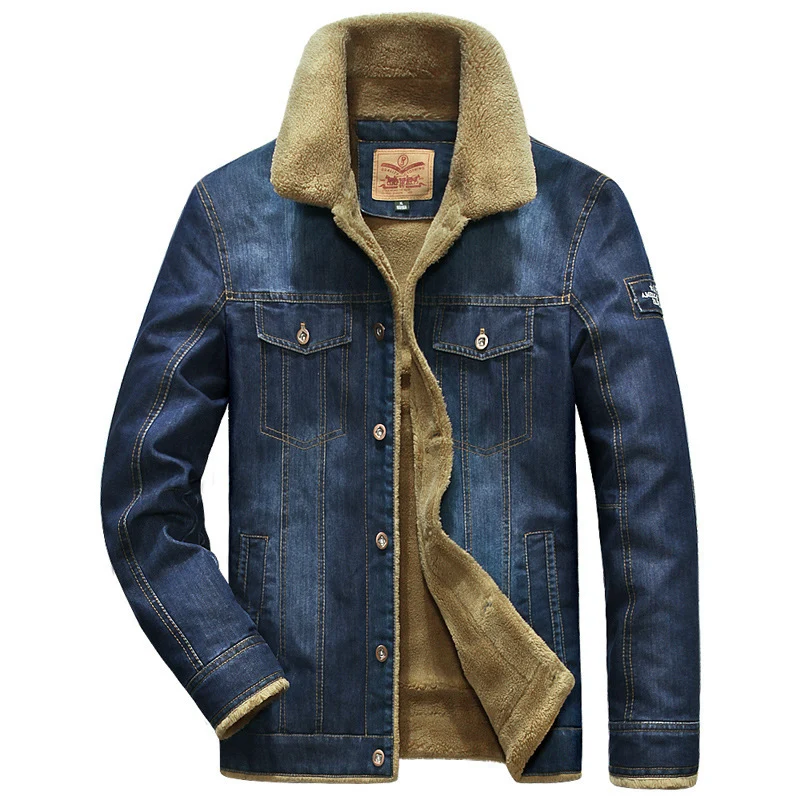 Herren Denimjacke mit kuscheligem Fleecefutter Drune