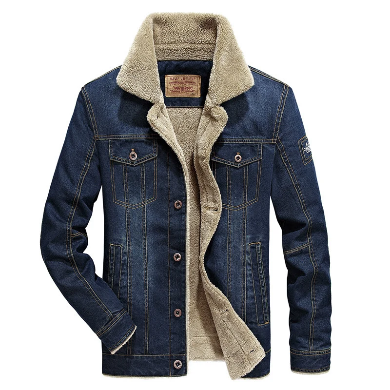 Herren Denimjacke mit Fleecefutter Drune
