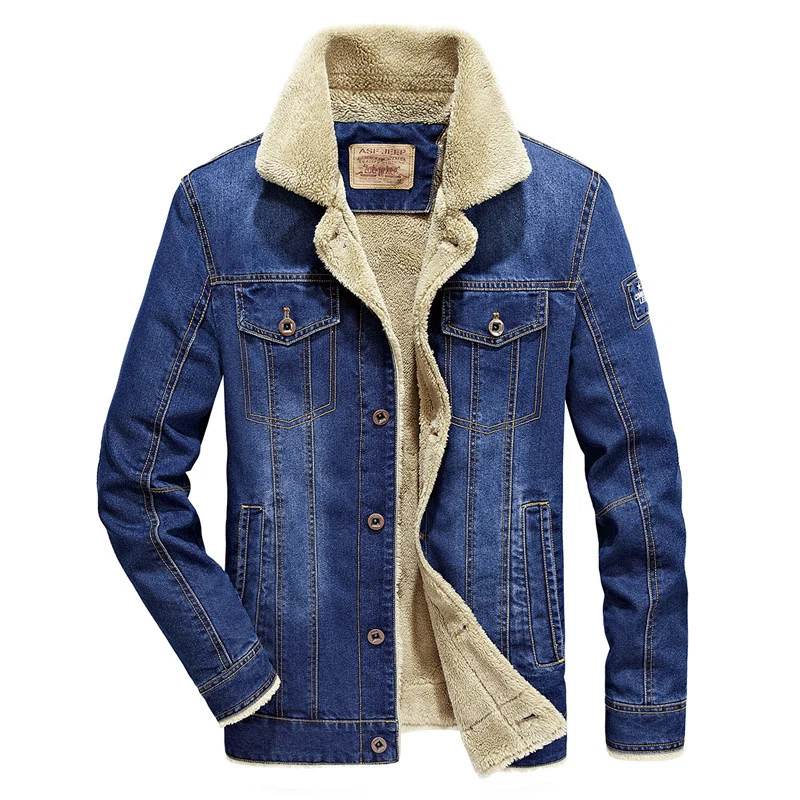 Herren Denimjacke mit Fleecefutter Drune