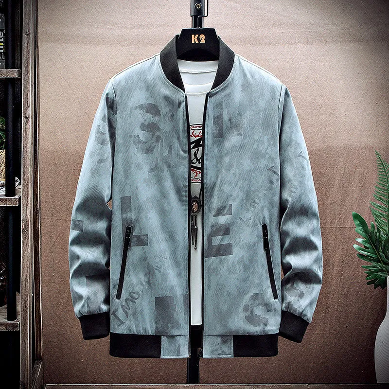 Herren Bomberjacke mit grafischem Design Drune